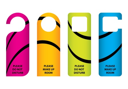 hotel do not disturb door hanger with special designのイラスト素材