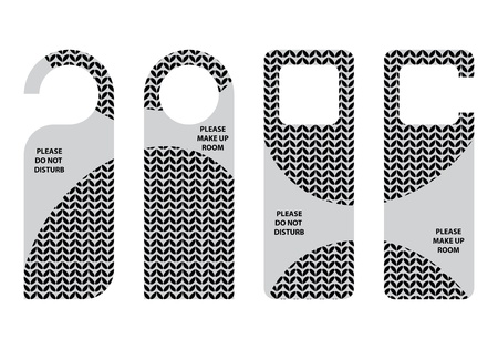 hotel do not disturb door hanger with special knitted designのイラスト素材