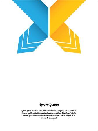 abstract origami speech bubble with special designのイラスト素材