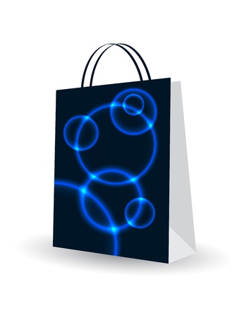shopping bag with special plasma designのイラスト素材