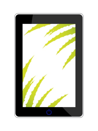 smart phone - realistic vector illustration with aloe vera designのイラスト素材