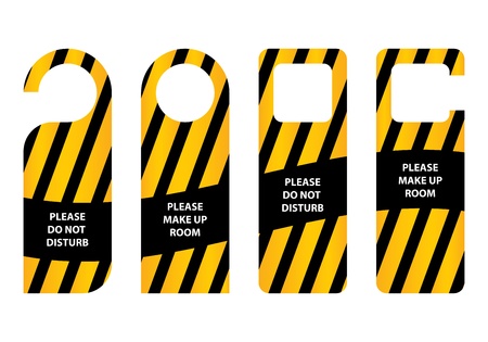 hotel do not disturb door hanger のイラスト素材