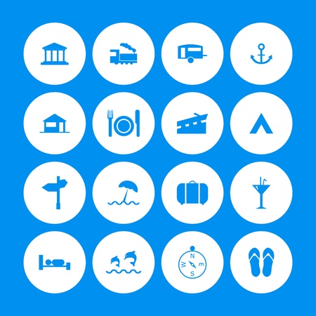 various travel icons with special designのイラスト素材