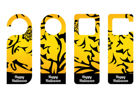 hotel do not disturb door hanger for halloween nightのイラスト素材