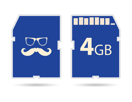 Vector memory SD card with hipster designのイラスト素材