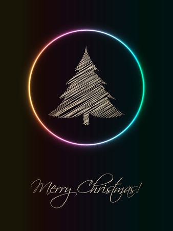 Christmas background with special Christmas treeのイラスト素材