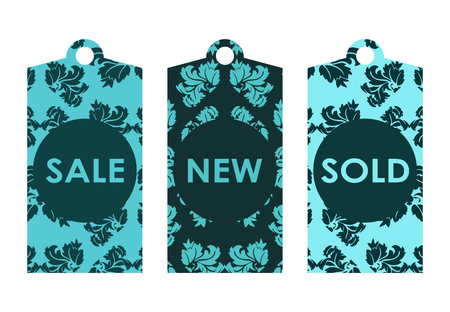 price tags with vintage designのイラスト素材