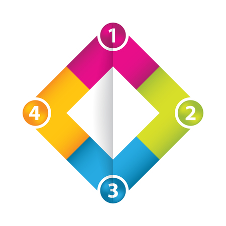modern business origami style options banner      のイラスト素材