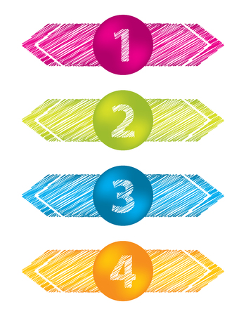 special arrow stickers set with sketch designのイラスト素材