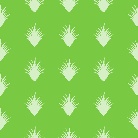 seamless Aloe Vera pattern with special designのイラスト素材