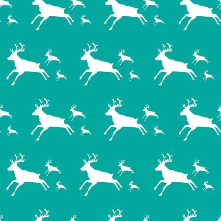 Christmas pattern with special deersのイラスト素材