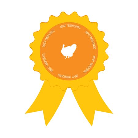 Vector thanksgiving badge with ribbonsのイラスト素材
