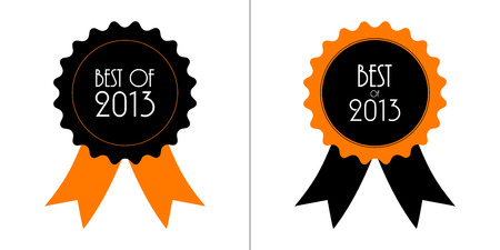 best of 2013 badge with ribbonsのイラスト素材