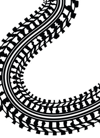 tire track backgroundのイラスト素材