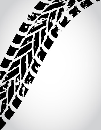 grunge background with black tire track. eps10のイラスト素材