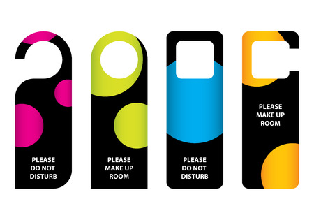 hotel do not disturb door hanger with special dotted designのイラスト素材