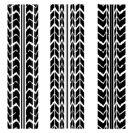 special black tire track designのイラスト素材