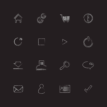 special flat ui icons for web and mobile applicationsのイラスト素材