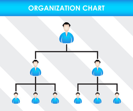 Organization chart templateのイラスト素材