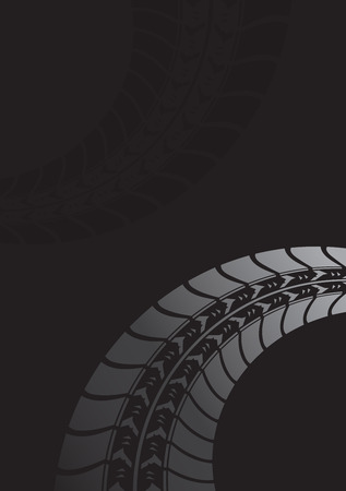 Black tire track backgroundのイラスト素材