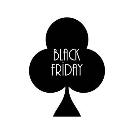 black friday sticker with poker designのイラスト素材