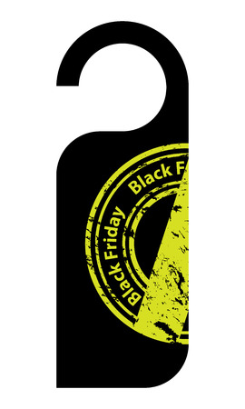 modern do not disturb door hanger with black friday stampのイラスト素材