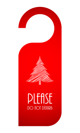 door hanger with christmas designのイラスト素材