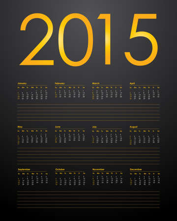 Calendar for 2015, vector illustration,eps10のイラスト素材