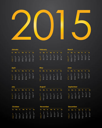 Calendar for 2015, vector illustration,eps10のイラスト素材