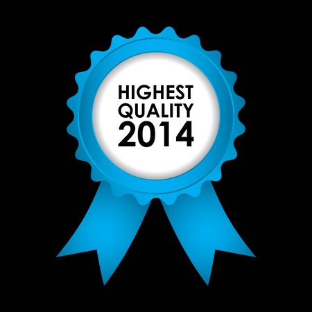 blue badge - highest quality 2014のイラスト素材