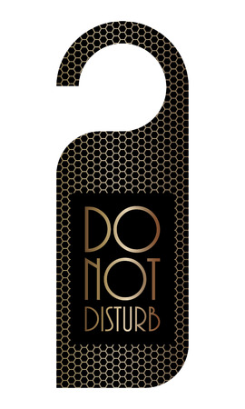 please do not disturb sign with metallic grid designのイラスト素材