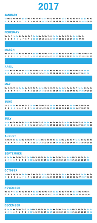 2017 calendar designのイラスト素材