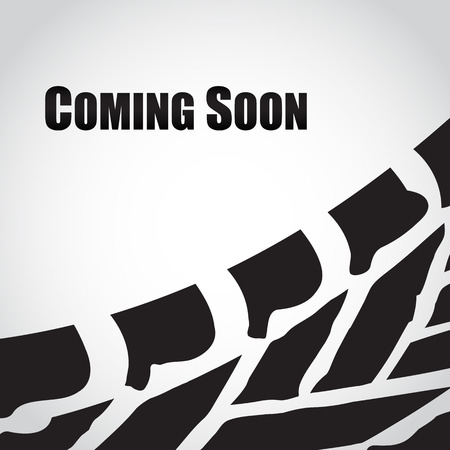 abstract coming soon background with tire designのイラスト素材