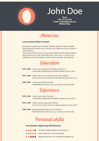 modern design template of CVのイラスト素材