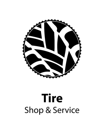 tire shop and service backgroundのイラスト素材