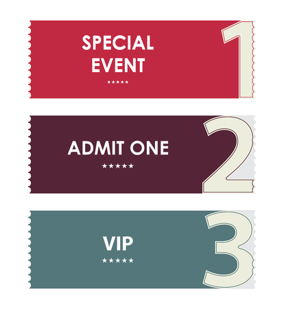special modern ticket template, event ticket, admit oneのイラスト素材