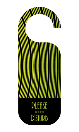 do not disturb hotel door knob, door hanger with special designのイラスト素材