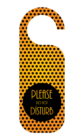 do not disturb hotel door knob, door hanger with special designのイラスト素材