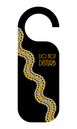 do not disturb hotel door knob, door hanger with special designのイラスト素材