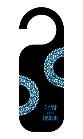 do not disturb hotel door knob, door hanger with special designのイラスト素材