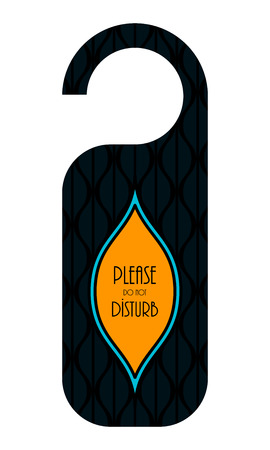 do not disturb hotel door knob, door hanger with special designのイラスト素材