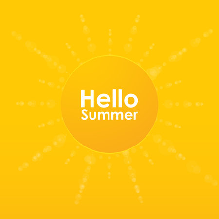 Summer background with a special sun burst, vector design, eps10.のイラスト素材