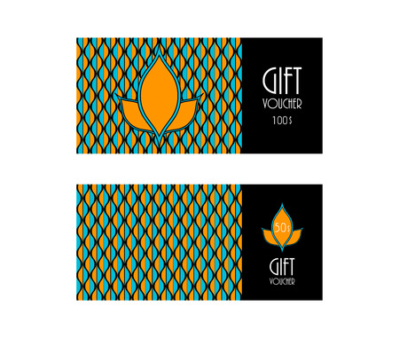 special voucher design, gift card, advertisement labelsのイラスト素材