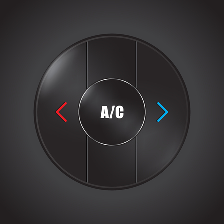 Special conditioner and air flow control button design for modern cars.のイラスト素材