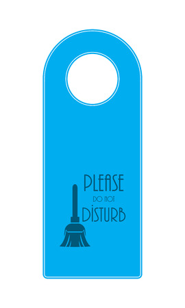 A do not disturb door knob on plain background.のイラスト素材