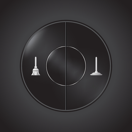 special cleanig button for cleaning machinesのイラスト素材