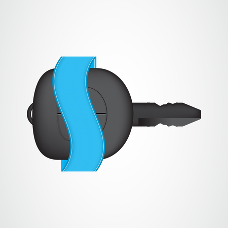 special car key design with lock and unlock buttonsのイラスト素材