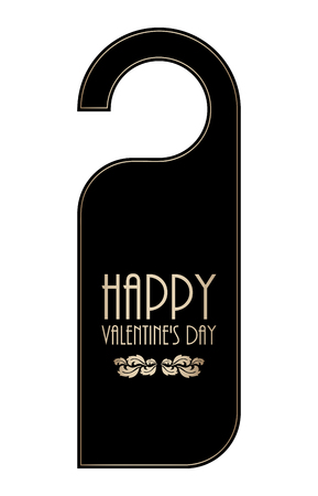do not disturb door hanger for Valentines dayのイラスト素材