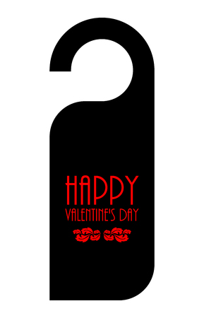 Do not disturb door hanger for Valentines dayのイラスト素材