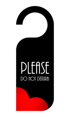 do not disturb door hanger for Valentines dayのイラスト素材
